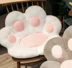 猫の肉球型クッション ホワイト