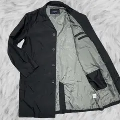 gco29 LAND'S END ランズエンド　ステンカラーコート　黒　M