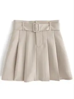 GRL ベルト付きプリーツミニスカート gm668 グレイル スカート ミニ丈
