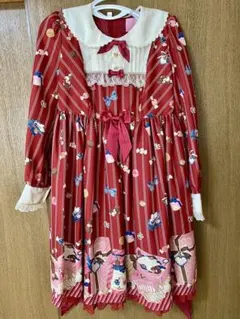 要確認】メタモルフォーゼ 風花の雪うさぎ 和柄ワンピース ヘアアクセ