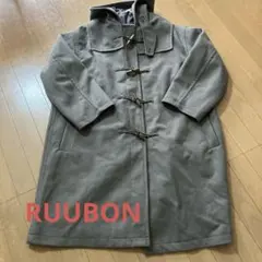 グレー ダッフルコート フード付き