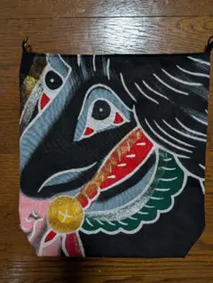 旗生地カラフルな伝統模様のショルダーバッグ ハンドメイド