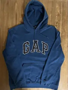 ク*ン様 00s Old GAP ブルー パーカー L 短丈 Y2K ストリート