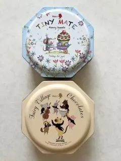 メリーチョコレート 八角形空き缶2個