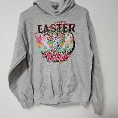 美品✨GILDAN イースター・バイブス パーカー グレー【S】