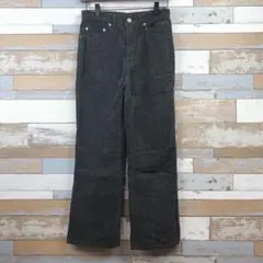 日本製【ドミンゴ】Sサイズ　黒字のストレートカジュアルパンツ　コットン100