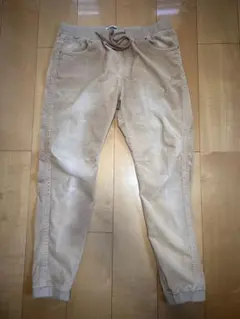 BAYFLOW ベージュ コーデュロイ ストレッチジョガーパンツ