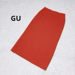 GU ジーユー カットソーナローミディスカート シンプル オレンジ 【L】のサムネイル