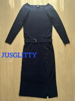 【JUSGLITTY】ワンピース　ネイビー