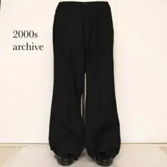2000s black flare pants center press