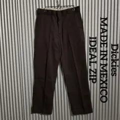 90s00s ディッキーズ ブラウン 焦茶 チノパンW34 メキシコ製IDEAL