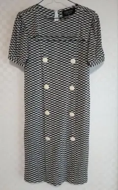 POLAR-STYLE チェック柄 半袖ワンピース　80年代ファッション