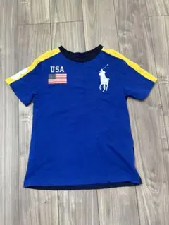美品　ポロラルフローレン　キッズ　Tシャツ　トップス　150サイズ　バイカラー