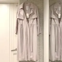 【未使用タグつき】MERCURYDUO 抜け衿トレンチコート ピンク　レーヨン