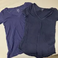 GAP Vネック Tシャツ 2枚セット ネイビーのサムネイル