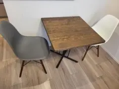 【直接引き取り限定】木製テーブルとモダンチェアのダイニングセット