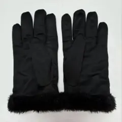 【値下げ不可】ファー付き 手袋 グローブ 防寒具（ブラック）