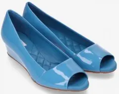 Cole Haan 変色有 25.5cm ウェッジ パンプス オープントゥ