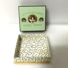 DEMEL LES LANGUES DOREES 空箱 小物入れ　猫ラベルのサムネイル