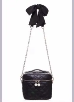 LADY MADEキルティング×リボン×パール ショルダーバッグのサムネイル