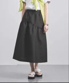 UNITED ARROWS AIRY ジャカード ティアードスカート　36