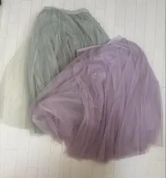 チュールスカート　ハニーズ　Honeys ピンク　グリーンのサムネイル