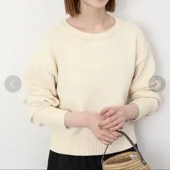 SLOBE IENA コットンナイロンクルーネックプルオーバー