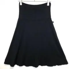 アニエスベー フレアミニスカート 黒 S ウエストストレッチ素材 レーヨンのサムネイル