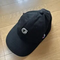 Champion キャップ ブラック Gロゴ刺繍 後ろで調整可能 日差し避け 綿