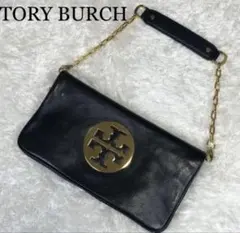 TORY BURCH トリーバーチ チェーンハンドバッグ ロゴ金具 ブラックのサムネイル