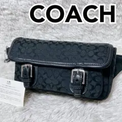 COACH シグネチャー ショルダーバッグ ブラック - メルカリ