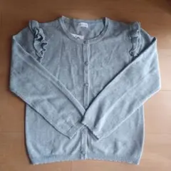 新品Catherine Cottage フリル付きカーディガン グレー150cm