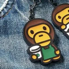新品未使用　スターバックス × APE キーリング BABY MILOマイロ