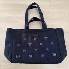 ANNA SUI 蝶刺繍 トートバッグ 黒