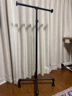 ハンガーラック アイアン 120 ガス管 店舗 什器 収納 シンプル 黒