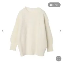 Green Parks かるい ケーブルニットプルオーバーのサムネイル