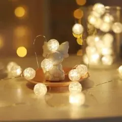 イルミネーションライト ひび割れ模様 100LED 10M 大玉 電池式