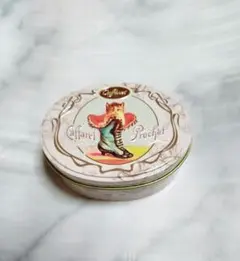 Caffarel ねこのオーバル缶 空き缶