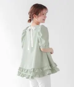 美品 アプワイザーリッシェ ダブルリボンスリットニット Arpege story