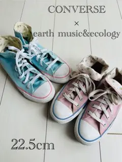 CONVERSE × earth スニーカー 2点セット 花柄22.5cm