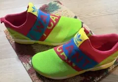 即日発送adidas ネオンイエロー/レッド スニーカー　26cm