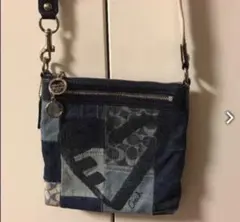 coachデニムショルダーバッグ