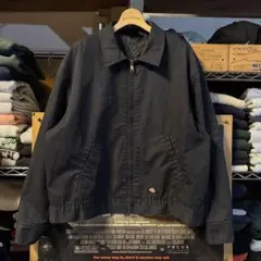 Dickies アイゼンハワージャケット 黒 フェード XL 短丈 ワイド