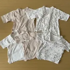新生児　コンビ肌着2枚　短肌着3枚　綿100%