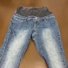 超早い者勝ちマタニティ デニムパンツ ストレッチ