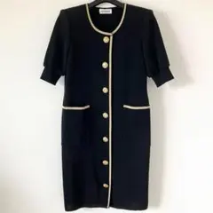イブサンローラン ロングカーディガン ニット ワンピース ビジュー