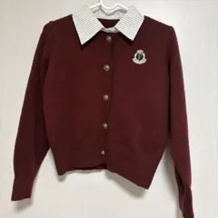 shein カーディガン レッドカラー