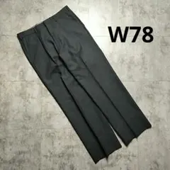 【日本製】 W78 メンズ ブラック スラックス センタープレス