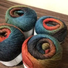 グラデーションウールヤーン オータムカラー4玉