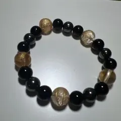 美品！天然石念珠パワーストーンブレスレット ！金運厄除け！